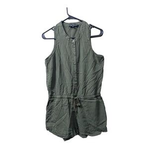 Velvet Heart Army Green Utility Romper Size XS